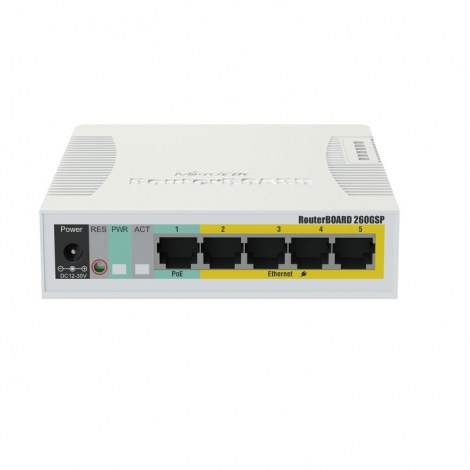MikroTik | Cloud Router Switch | RB260GSP | 1000 Mbit/s | Ethernet LAN (RJ-45) ports 5 | 12 month(s) - 3